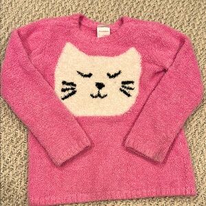 Hanna Cloud Pink Cat Sweater